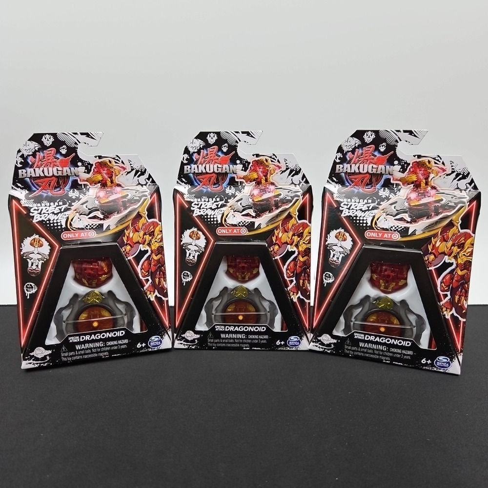 Lot of 3 Bakugan Street Brawl Special Attack Dragonoid Target Exclusive New